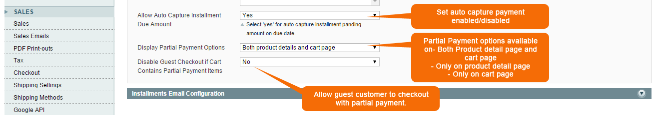 Admin can allow the guest user for Partial Payment