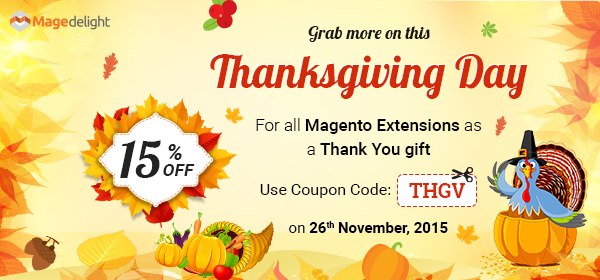 Thanksgiving With 15% Discount on Magento Extensions