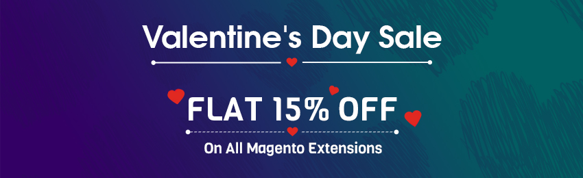 Valentine's Sale: FLAT 15% OFF Magento Extensions