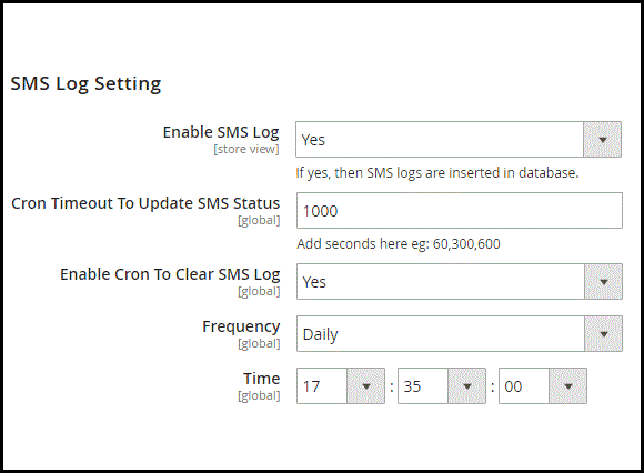 Keep a Log of All Sent SMS with magento 2 mobile login