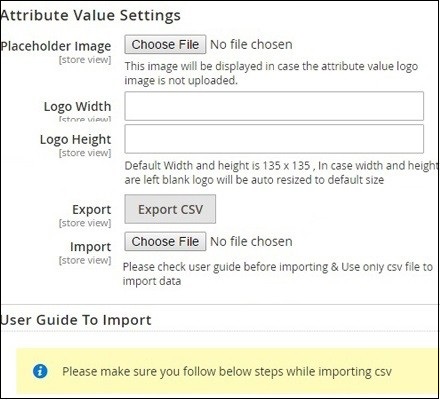 Import Export Brand Value CSV