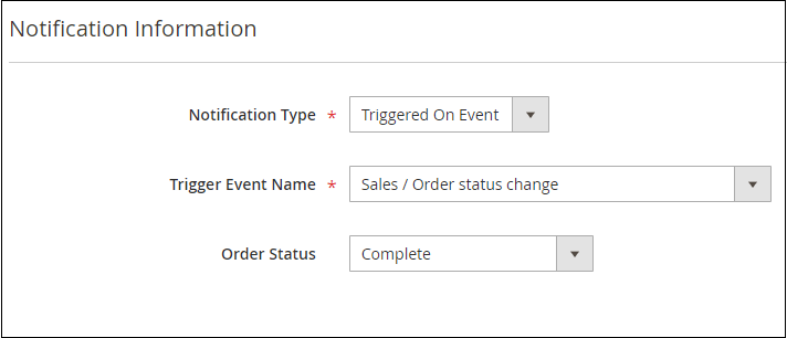 Order Trigger Push Notification