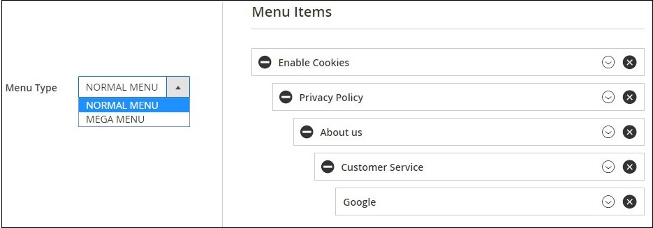 Magento 2 Mega Menu extension