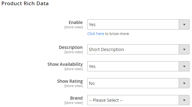 Enable Product Rich Data in Magento 2