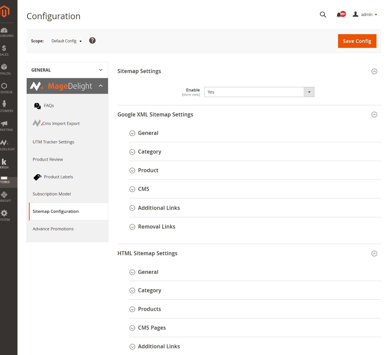 Magento 2 XML Sitemap Configuration Settings