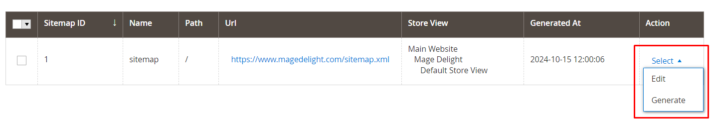 Generate Sitemap.xml