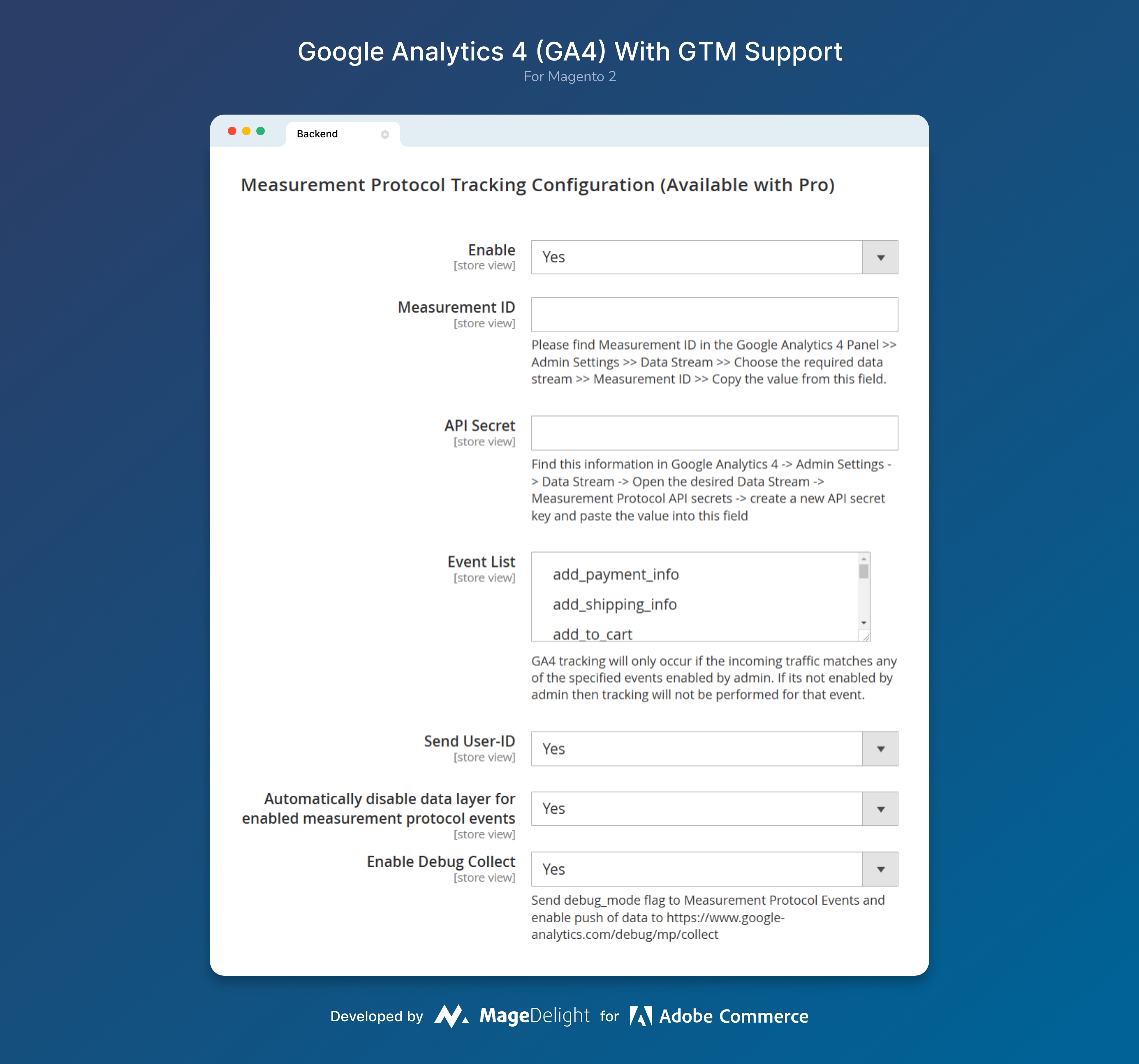 Measurement Protocol Tracking