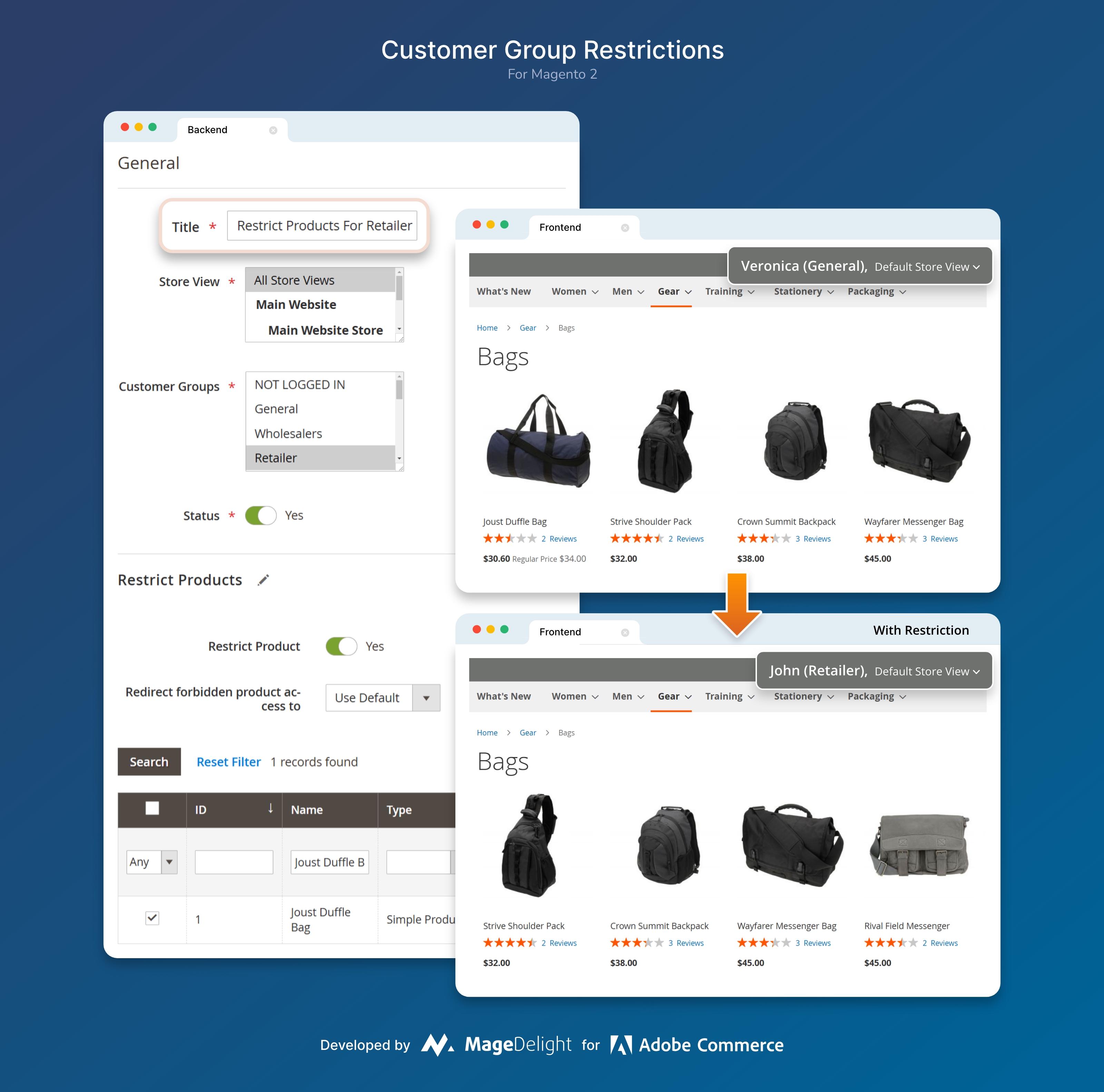 Restrict Product Availability Based on Customer Groups