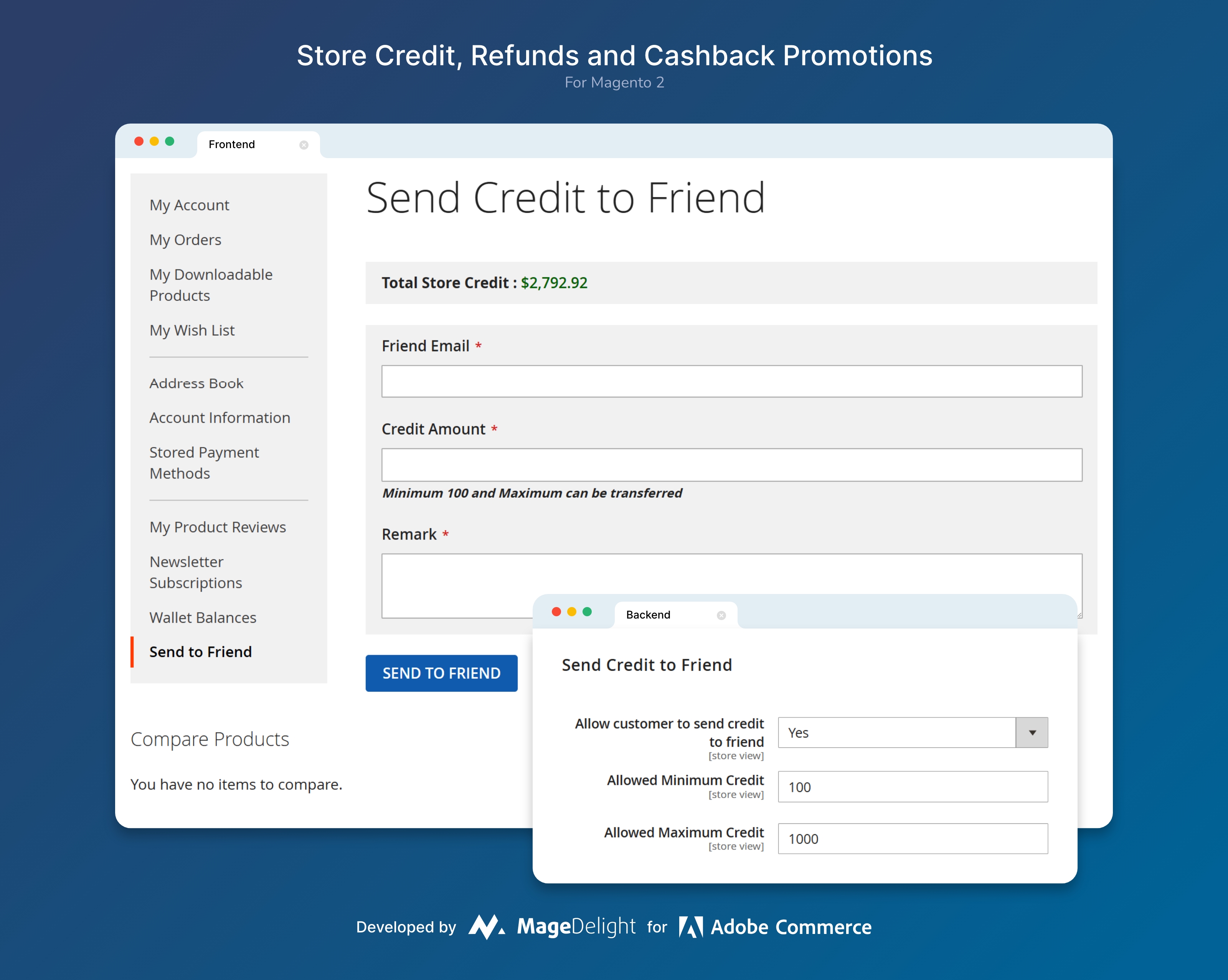 Send Store Credit as a Gift to a Friend