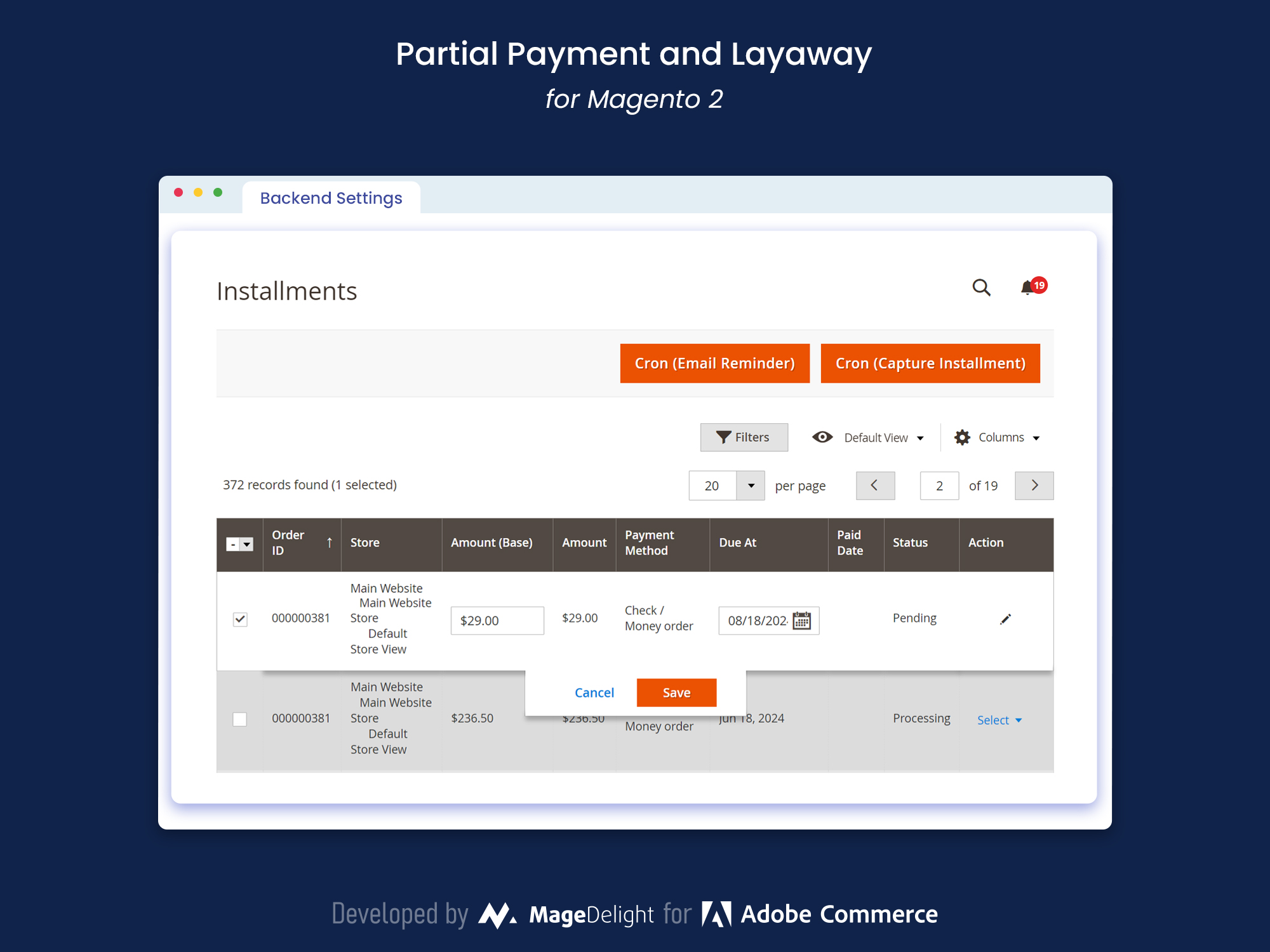 Easily Reschedule Installment Payments