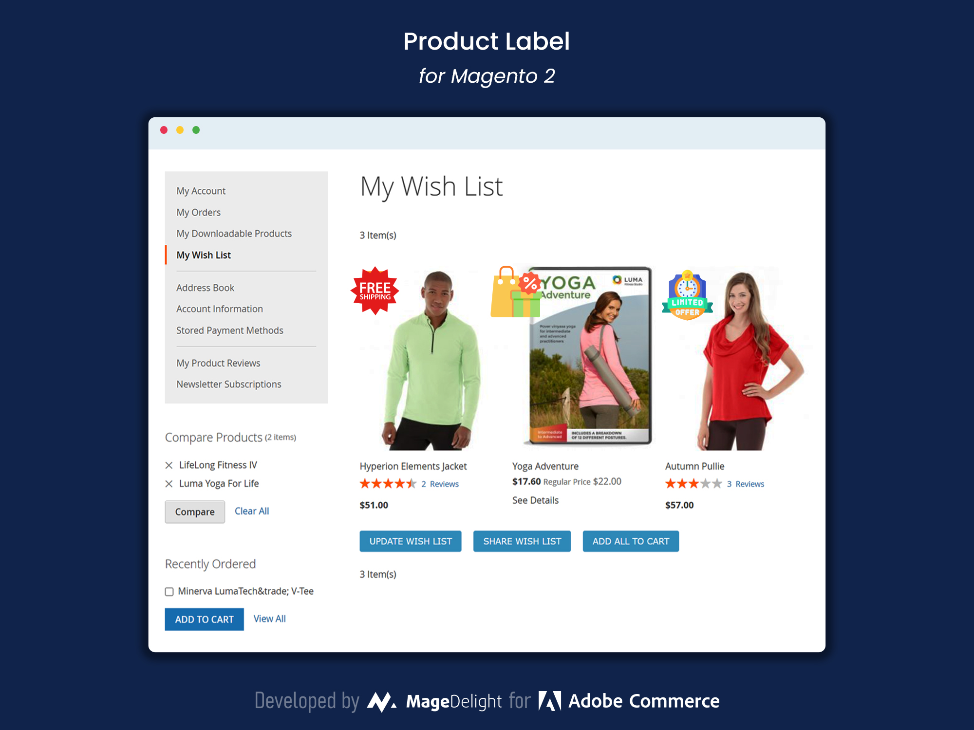 Label Retention on Wish List Products