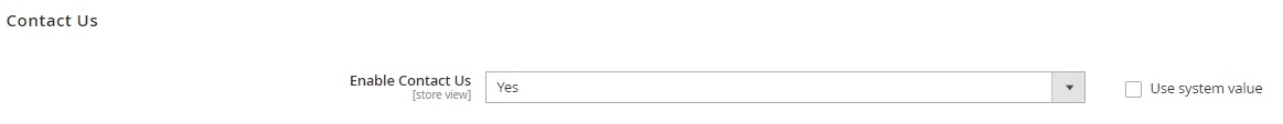 Enable Contact Us Magento