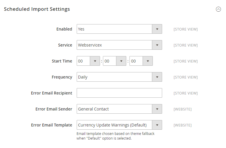 Magento 2 Currency Setup