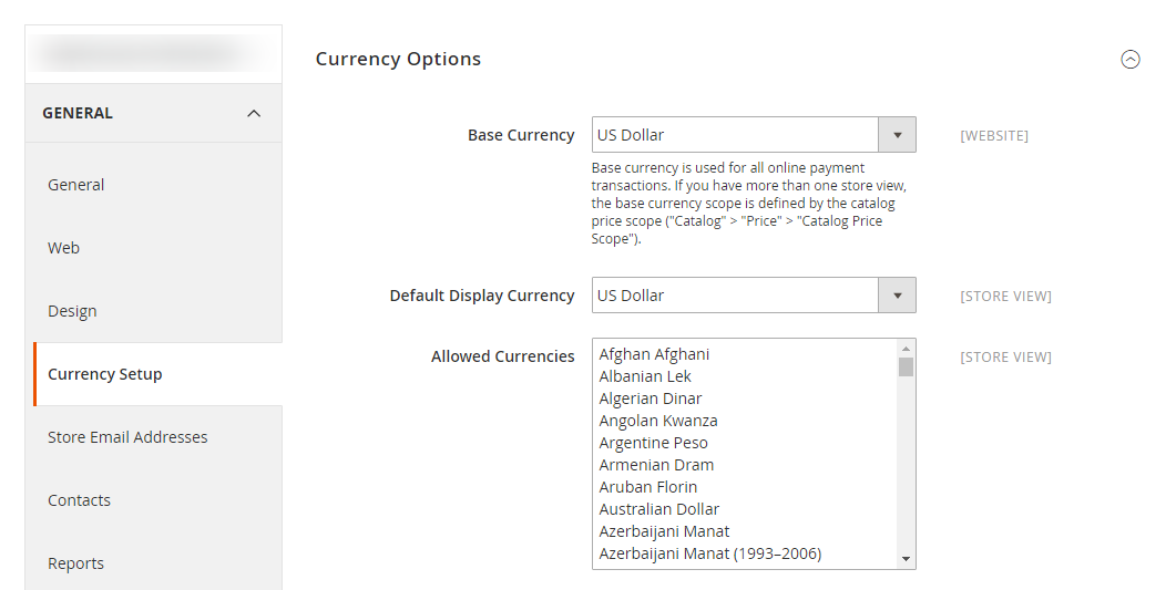 Magento 2 Multiple Currency to Store