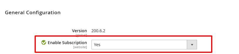 Enable Subscription Magento 2