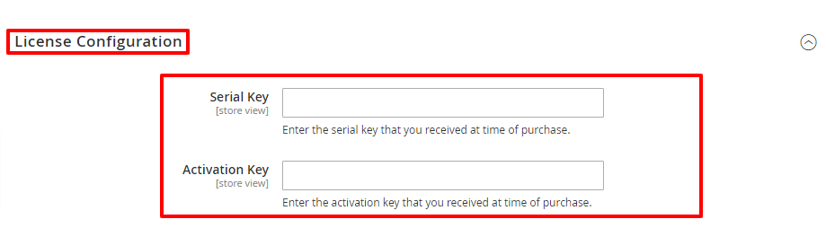 License Key Configuration