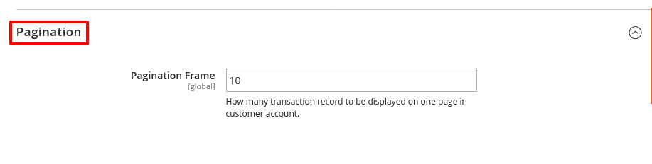 Pagination Settings