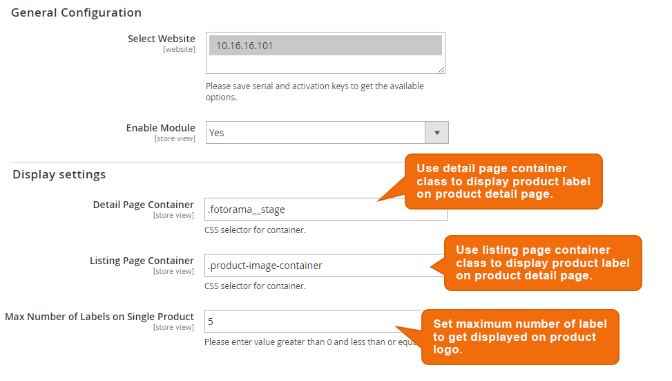 Product Label Magento 2 Configuration