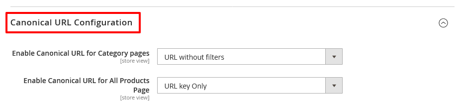 Canonical URL Configurations