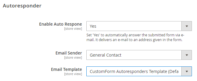 Auto Responder Configuration