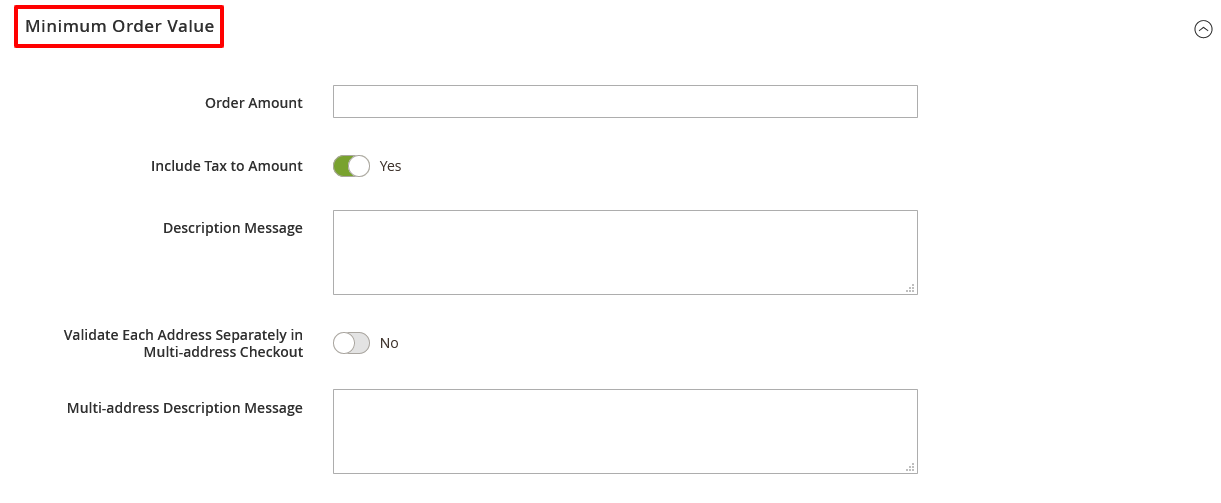 Minimum Order Value Magento 2