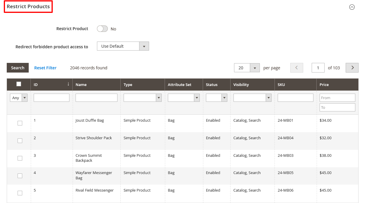 Restrict Product Per Customer Group Magento 2