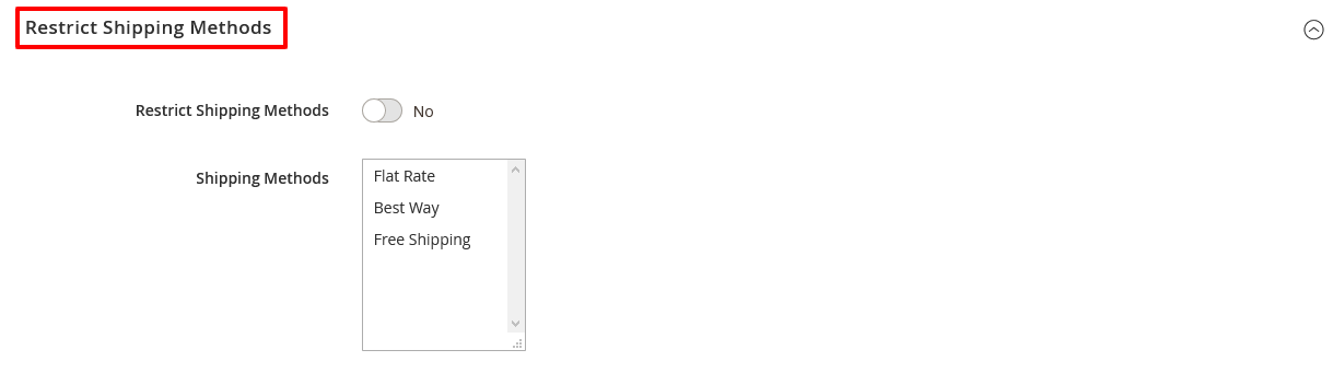 Restrict Shipping Method Magento 2