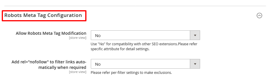 Robots Meta Tag Configurations