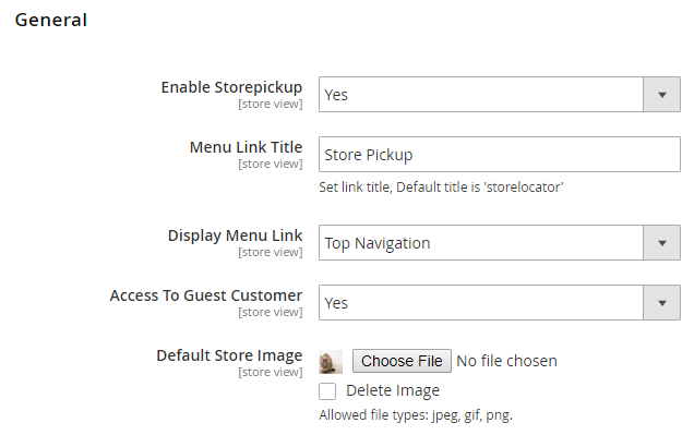 Enable Store Locator Pickup Magento 2