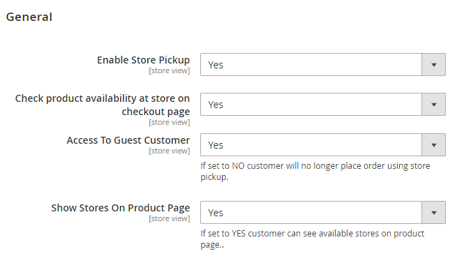 Enable Store Pickup Magento 2