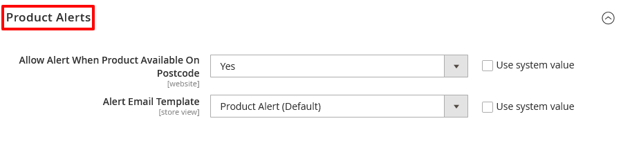 Product Alert Magento 2