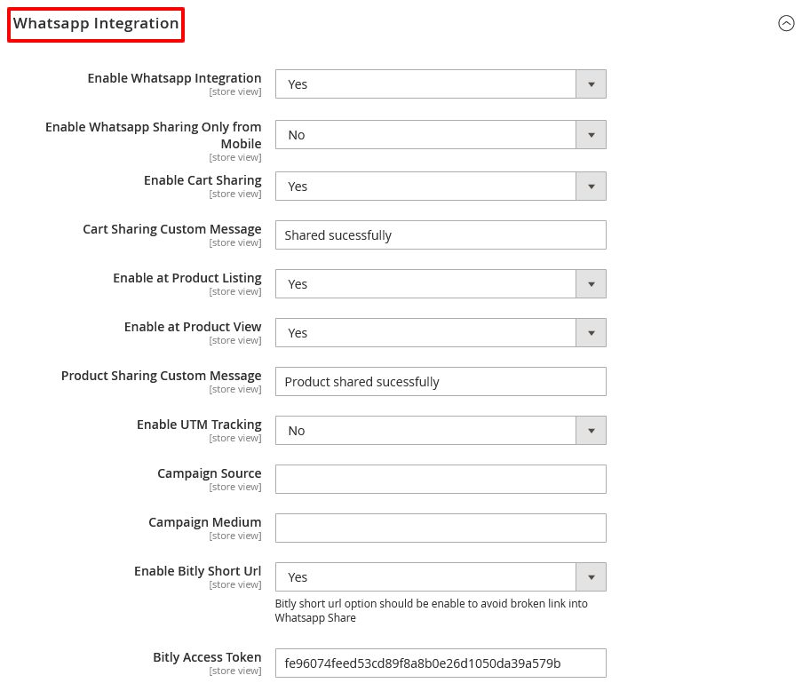 Whatspp Integration