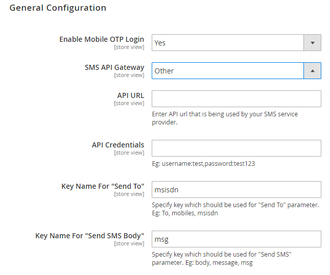 General Configuration