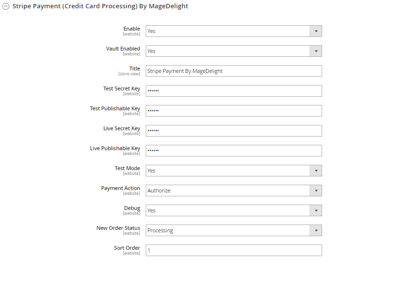 Stripe Payment in Magento 2