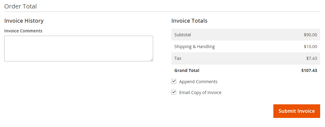 invoice submit invoice