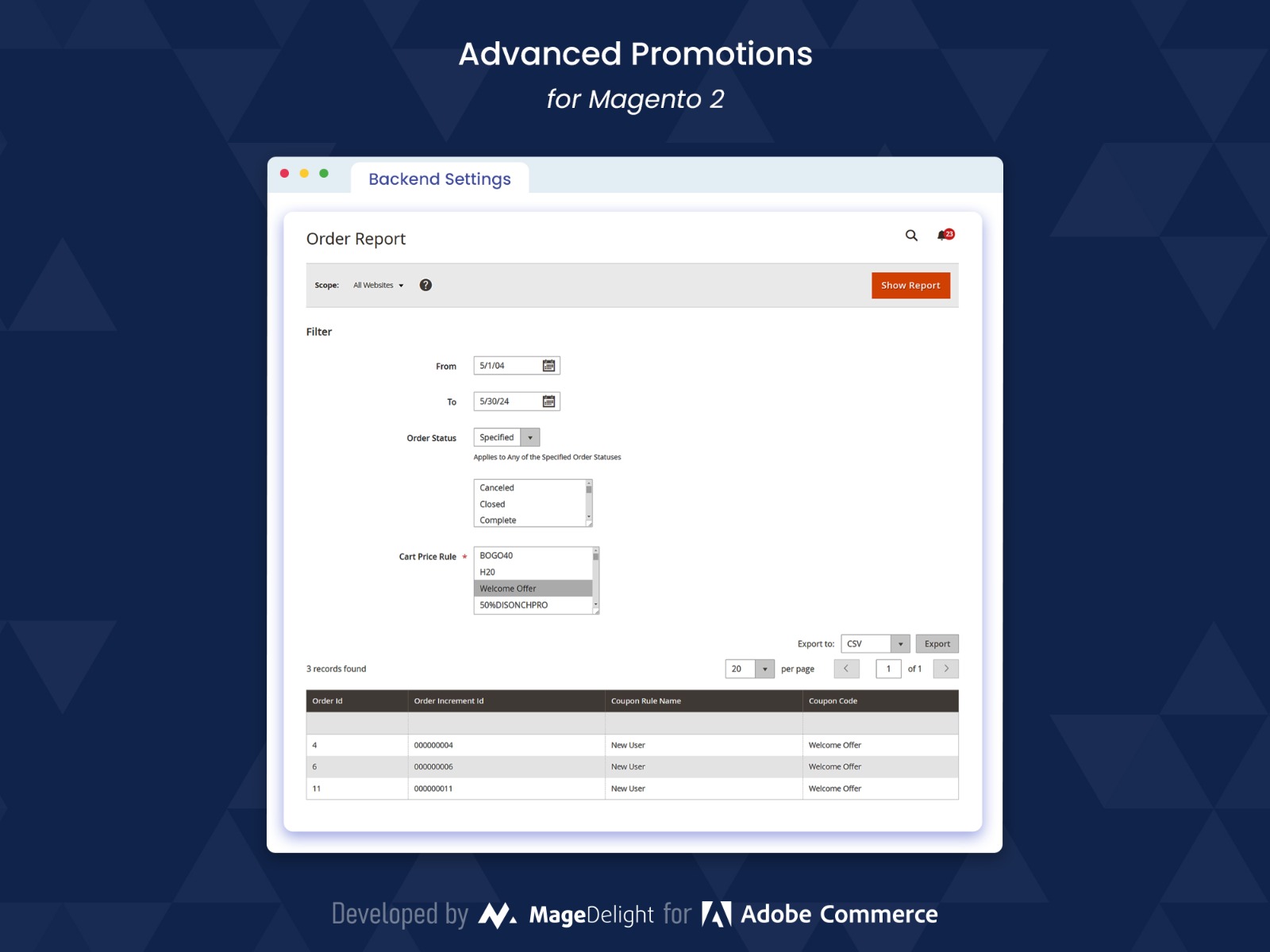 Gain promotions insights with advanced reporting