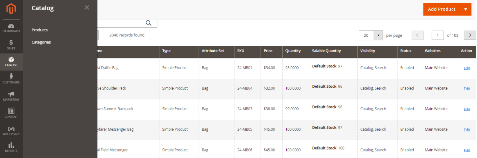 Navigate to product in admin panel.