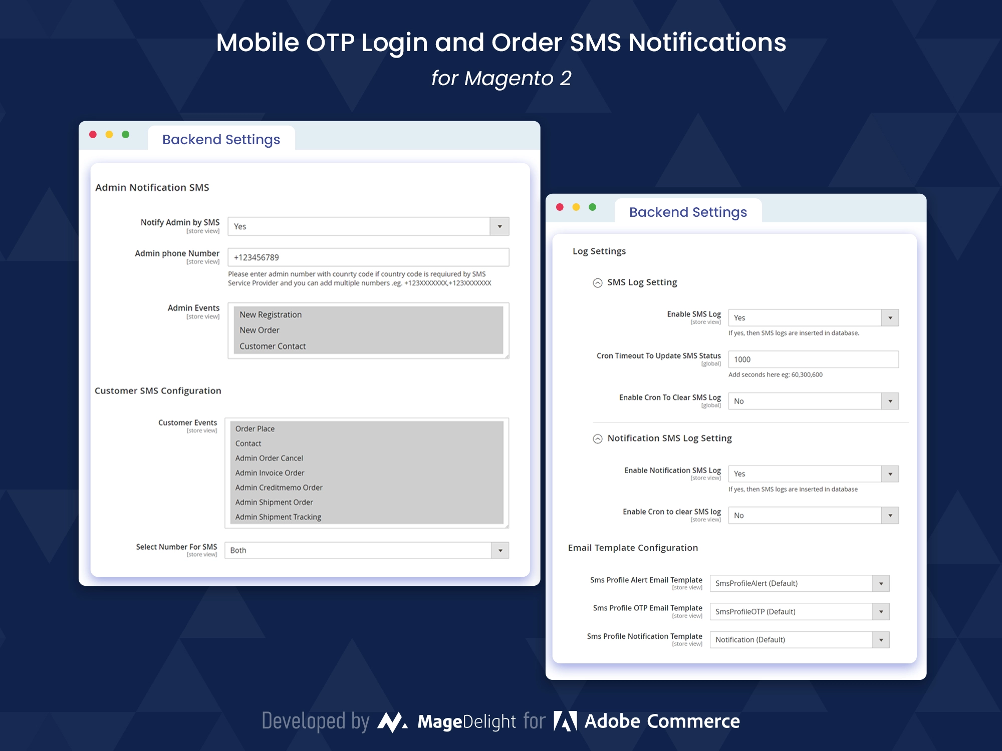 Notify the customers through email about the various login activities