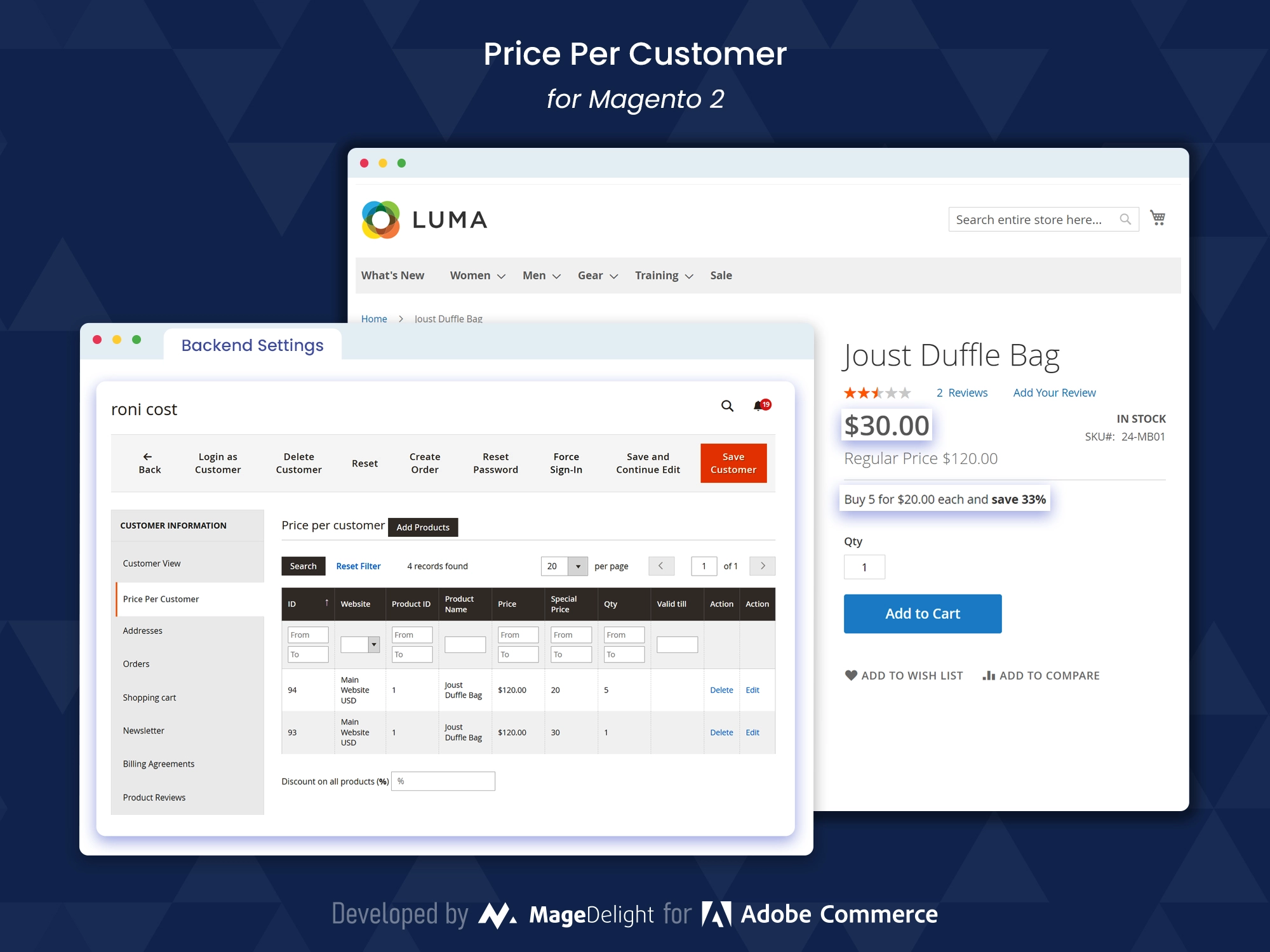 Enable customers to apply special prices for products at checkout