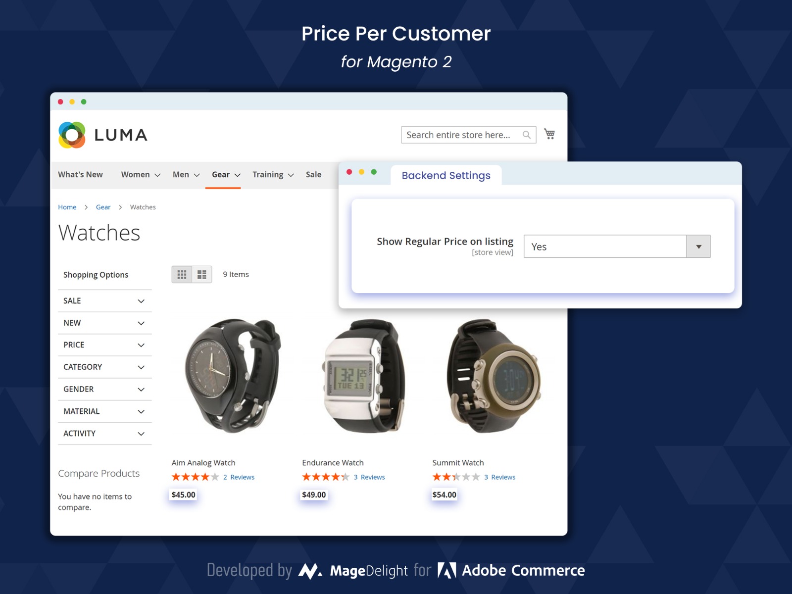 Enable the option to show regular pricing for all other customers