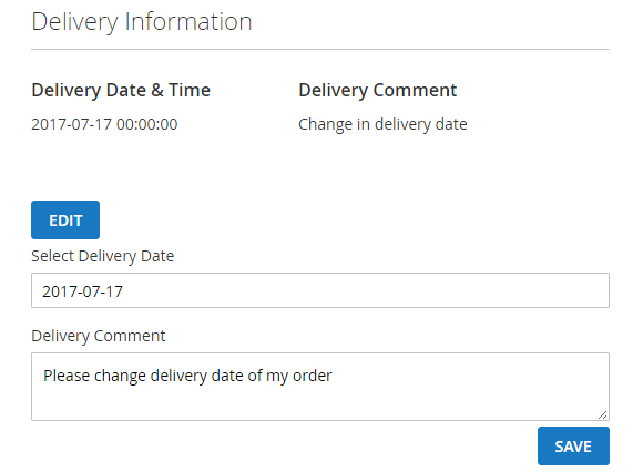 Edit Delivery Date After Order Placement