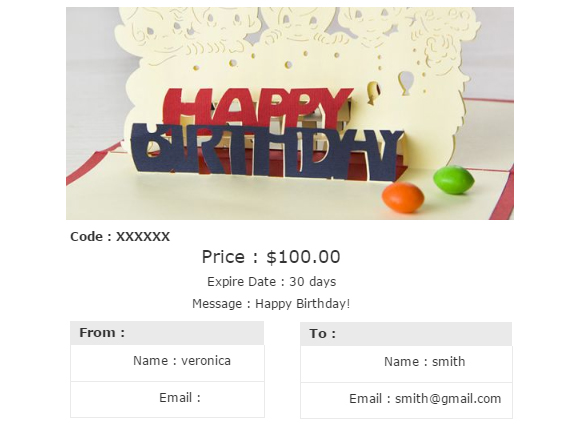 Preview Gift Card on Product Page